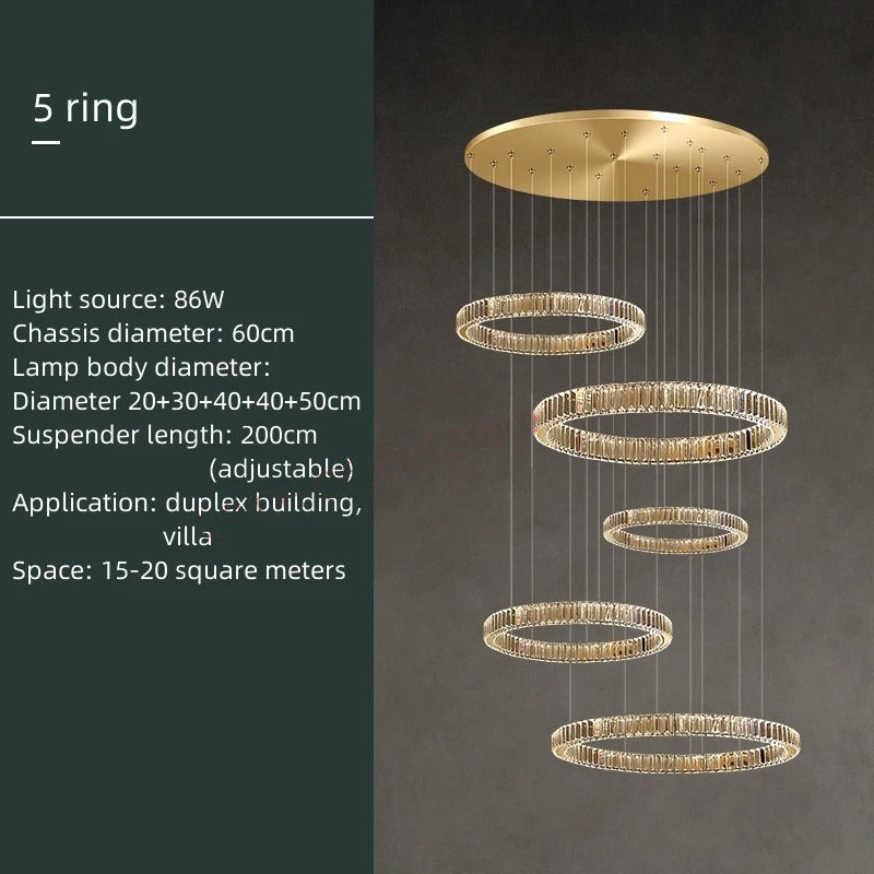 Acrab Duplex Ring Chandelier