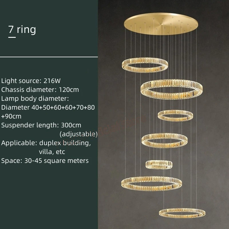 Acrab Duplex Ring Chandelier