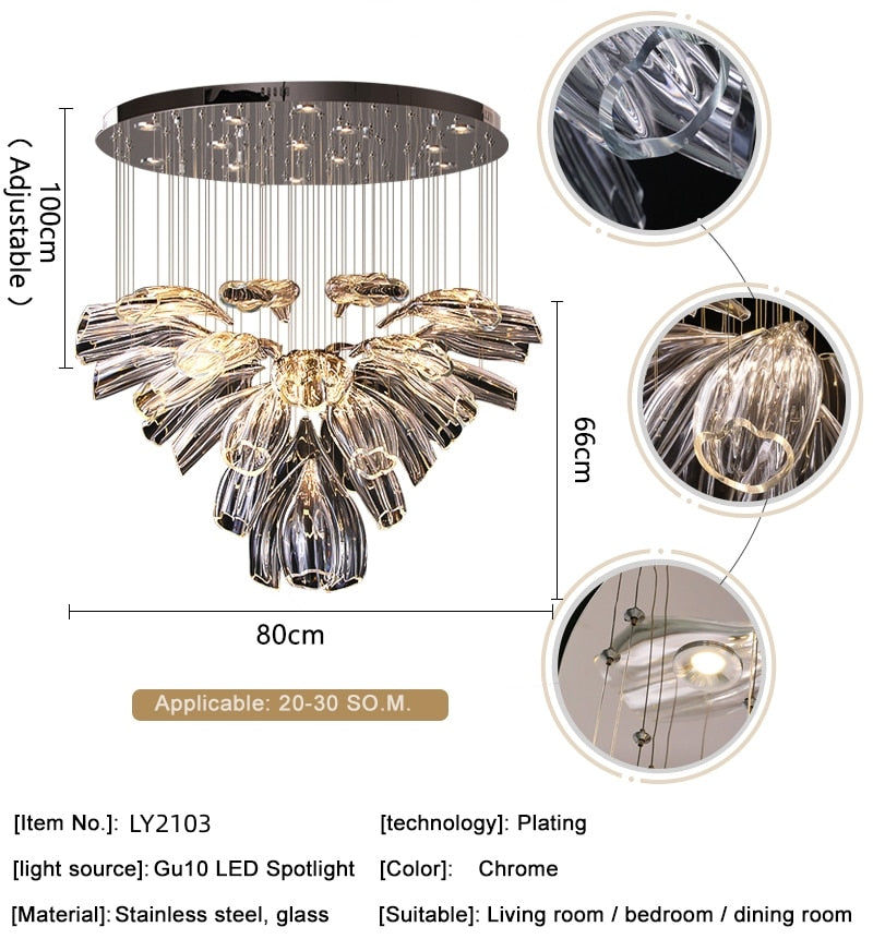 Comae Petal Chandelier