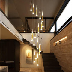 LED Rain Staircase Chandelier