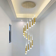 LED Rain Staircase Chandelier