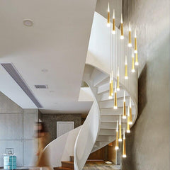 LED Rain Staircase Chandelier