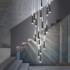 LED Rain Staircase Chandelier