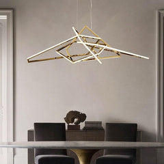 Stainless Steel Geometric Chandelier