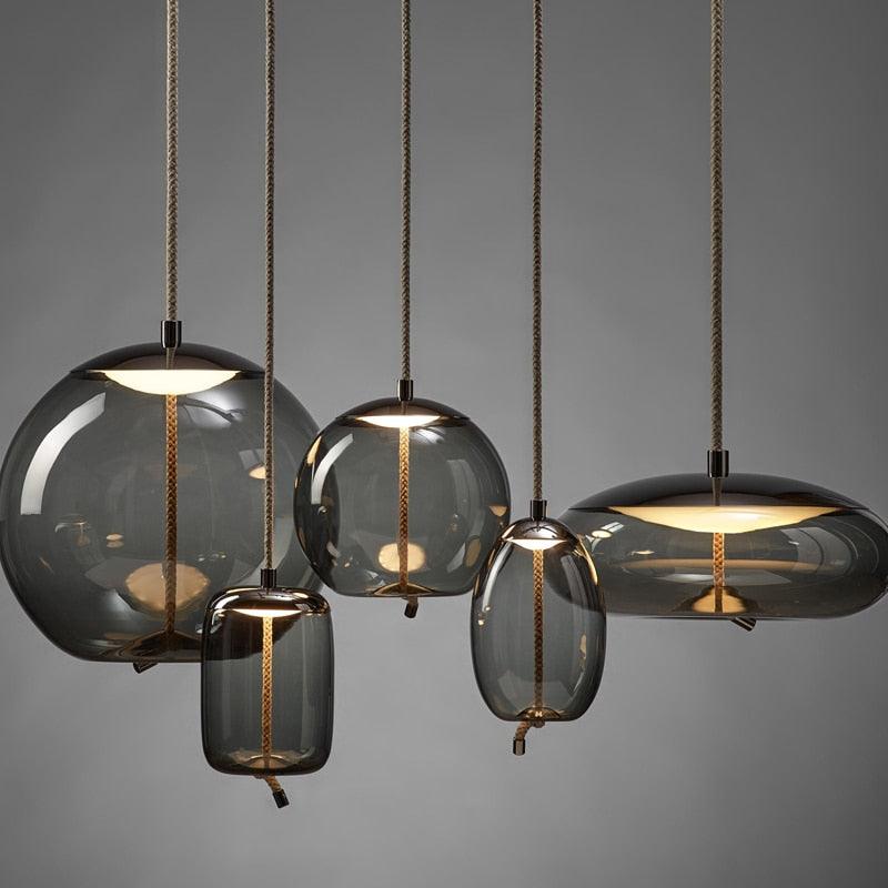 Minimalist Nordic Art Glass LED Pendant Lamps - Galastellar